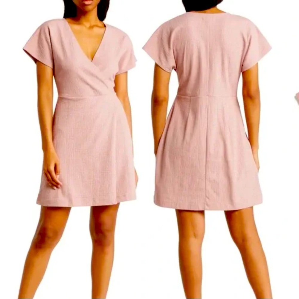 Madewell Cross-Front Flutter-Sleeve Mini Dress